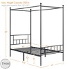 Yaheetech Metal Canopy Platform Bed Frame with Headboard and Footboard and Slatted Structure - image 3 of 4