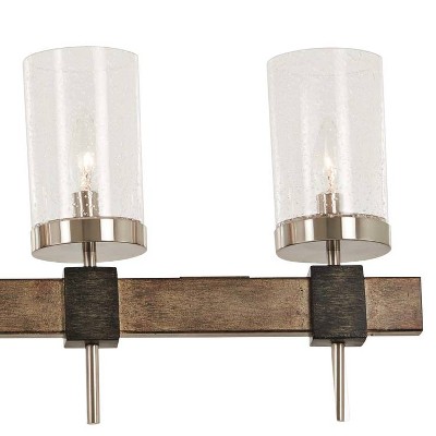 Brushed Nickel and Stone Grey 5-Light Island Pendant