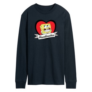 Men's - SpongeBob SquarePants - Heartbreaker Long Sleeve Graphic T-Shirt - 1 of 4