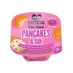 Belgian Boys Bite Sized Chocolate Chip Butter Go Cups and Pancakes Heat and Serve - 3.25oz/9ct - 1 of 4
