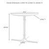 HomeStock Griffith Outdoor Metal Bistro Table White Satin - 2 of 4