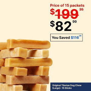 Large Yak Chews for Dogs Under 55 lbs – Natural, Durable Treats - 1 of 4