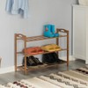 Basicwise Bamboo Storage Shoe Rack, Free Standing Shoe Organizer Storage Rack - 2 of 4