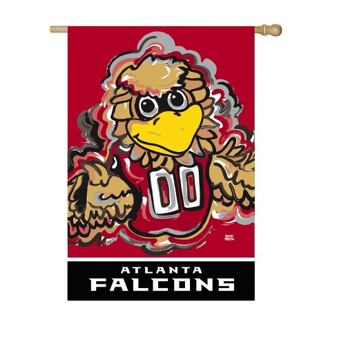 Evergreen NFL Atlanta Falcons Suede House Flag 28 x 44 Inches Outdoor Decor  for Homes and Gardens