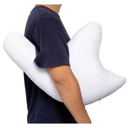 Sleepgram High Density Foam Contour Knee Pillow with Outer Cooling Cover, Gray