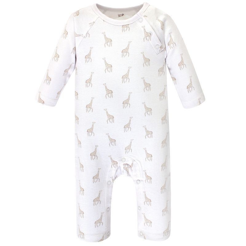 Touched by Nature Baby Organic Cotton Coveralls 3pk, Little Giraffe, 4 of 6