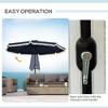 Sapphtopaz 9Ft Patio Umbrella Market Umbrella with Crank and Push Button Tilt 8 Sturdy Ribs and Tassles for Garden, Pool, Deck, Backyard - 4 of 4