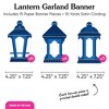 Big Dot of Happiness Ramadan Lanterns Garland Banner, Eid Decorations, Hanging Bunting Photo Backdrop, 10 Feet of Cord, 15 Paper Blue Fanous - 3 of 4