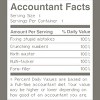 Junior's Design By Humans Accountant Nutrition Facts Label By EJamjar T-Shirt - 2 of 2