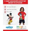 Disney Mickey Mouse T-Shirt and Twill Shorts Outfit Set Infant to Little Kid - 3 of 4