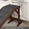 SKYONE Pet Ramp for Dogs/Cats with Non-Slip Carpet, Top Pause Platform, 74"x16"x25", Brown/Grey - 3 of 4