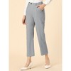 INSPIRE CHIC Women's High Waist Elastic Back Two Slant Pockets Office Work Ankle Pants - 3 of 4