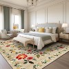 5'x7' Floral Area Rugs, Machine Washable Rug for Living Room- Soft Indoor Carpet, Low Pile for Bedroom, Dining Room, Playroom, Office - 4 of 4