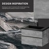 ChicFurnit 24/30 Inch Bathroom Vanity with Sink Wall Mounted Bathroom Vanity with Quartz Sand Sink and Storage for Bathroom, Gray - 4 of 4