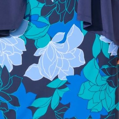 blue lined floral