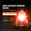 VEVOR Kerosene Forced Air Heater, 215000 BTU Torpedo Diesel Space Heater with Thermostat,13.2 Gallon Tank Energy-Efficient heavy-duty Heater,Black - 3 of 4