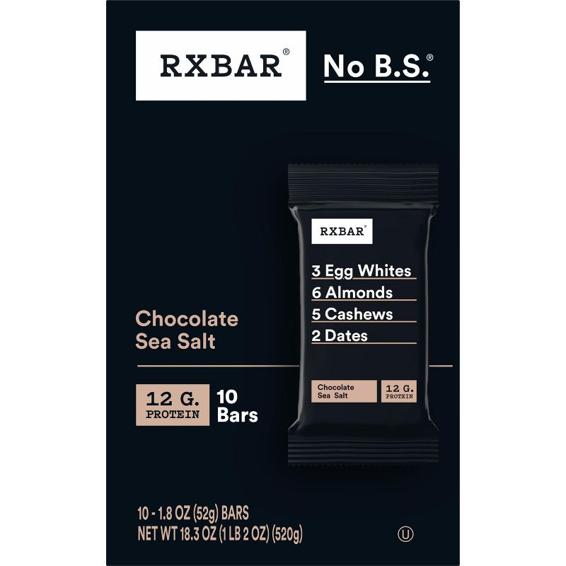 RXBAR Chocolate Sea Salt Protein Bars - 10ct, 3 of 7