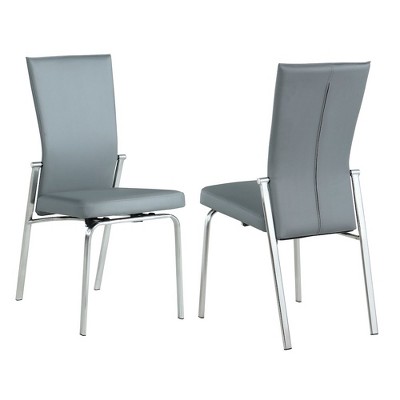 Chintaly Imports,Motion Back Side Chair - Set Of 2, Gray