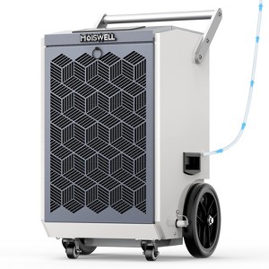 Moiswell Commercial Dehumidifier with Pump Heavy-Duty Moisture Control for Basement Warehouse, Industry Water Damage Unit, Auto Defrost - 1 of 4