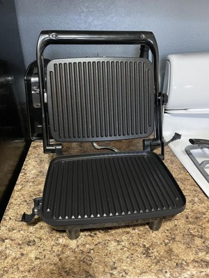 Hamilton Beach Panini Press, Sandwich Maker & Electric Indoor Grill,  Upright Storage, Nonstick Easy Clean Grids, Stainless Steel (25410) & Dual