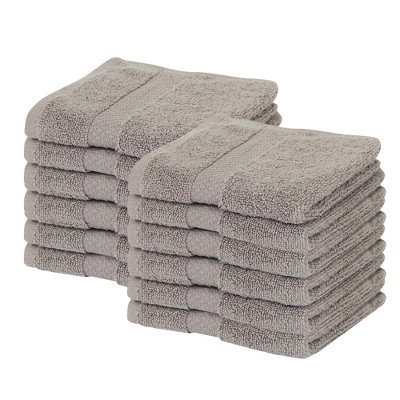 Splash Zero Twist 100% Ring Spun Cotton Face Washcloth Set – Reversible, 550 GSM, Soft, Lightweight, Highly Absorbent Towels for Bathroom