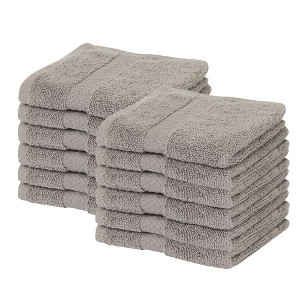 Splash Zero Twist 100% Ring Spun Cotton Face Washcloth Set – Reversible, 550 GSM, Soft, Lightweight, Highly Absorbent Towels for Bathroom - 1 of 4
