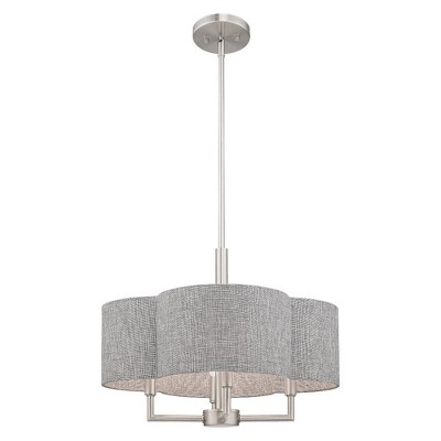 Kalmar Brushed Nickel 4-Light Mini Drum Chandelier