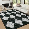 10x13 Washable Area Rug, Non-Slip, Non-Shedding Indoor, Trellis Print, Low Pile, Foldable for Bedroom, Living Room, Kids Room, Grey - 3 of 4