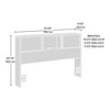 Full/Queen Bookcase Headboard, Brown finish - 4 of 4