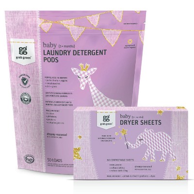 Grab Green Baby Laundry Detergent Pods + Dryer Sheets