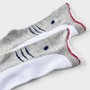 Women's Jaws Knee High Socks - Heather Gray/Blue 4-10: Polyester Spandex Blend, Tagless, Knit Fabric - 3 of 3