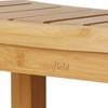 Casafield Bamboo Bathroom Bench Spa Stool, Curved Seat with Storage Shelf - 4 of 4