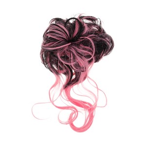 Unique Bargains Women's Nature Long Hair Wig Hair Clip 9.84inch Black Pink 1 Pc - 1 of 4