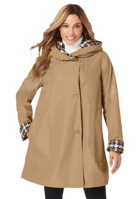 Plus size hot sale long raincoat