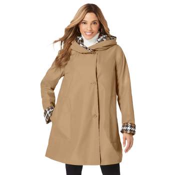 Jessica London Women's Plus Size Reversible A-Line Raincoat