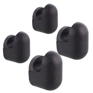WAGNER – design yourself Wall Hook Set, Black Rubber & Steel, 4pc — Supports up to 35 lbs - 1 of 4
