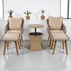 5-Piece Outdoor Patio Furniture Set with PP Rope Weaving Chairs, Pop-Up Cool Bar Table, and Acacia Wood Feet - 3 of 4