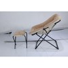 Saucer Chair, Lounge Chair - XL Foldable Faux Fur Floor Seat, Non-Slip Base for Stability, Accent Chair - 4 of 4