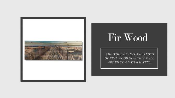 12&#34; x 36&#34; Walk to the Beach Print on Planked Wood Wall Sign Panel - Gallery 57, 2 of 7, play video