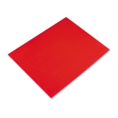 Pacon Peacock Four-Ply Railroad Board 22 x 28 Red 25/Carton 54751