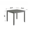 Fontoi Dining Tables, Wood Kitchen Table, Square Dining Table with Metal Legs for Small Space Apartment Living Room, Gray, 34.5"*30"*34.5" - 2 of 4