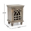 Small Gray Wooden Bedside Table With Drawers Vintage Night Tables Side Tables For Bedroom-Cuddlewood - 4 of 4