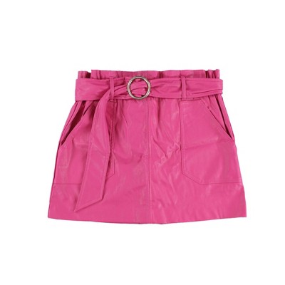 bar III Womens Faux Leather Mini Skirt