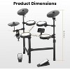 Beginner Electric Drum Set-4 Silent Mesh Pads-150 Sounds-2 Pedals-Includes Throne-Headphones-Drumsticks - 2 of 4