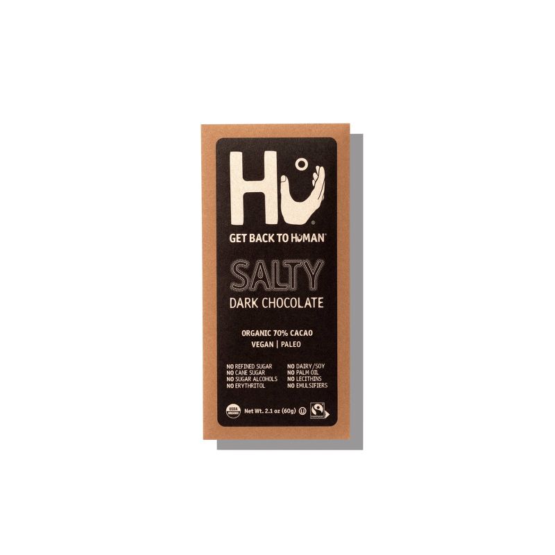 Hu Salty Dark Chocolate 70% Cacao Candy - 2.1oz, 1 of 8