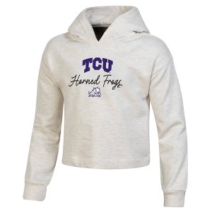 NCAA TCU Horned Frogs Girls' Hooded Sweatshirt - 1 of 3