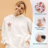 Unique Bargains Star Shape Rhinestone Glitter Iron On Sew Beaded Applique Patches 4 Pcs - 3 of 4