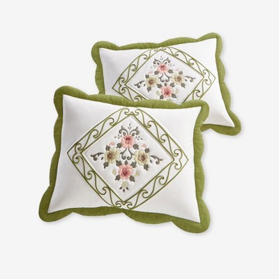BrylaneHome Ava Embroidered Cotton Sham