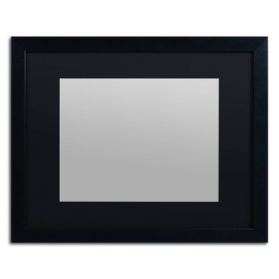 Trademark Fine Art 16"x20" Heavy Duty Black Frame with Black Mat