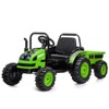 Kids Ride on Tractor with Trailer, 12V Battery Powered Electric Tractor with Remote Control - 2 of 4